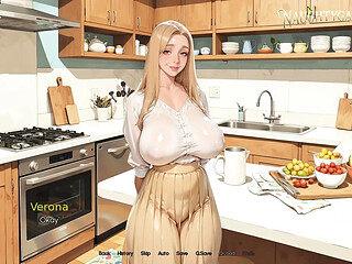 Life in Windvale By Vol_Games Part 11 - BBW Wife fucks a HUGE bbc dildo - 3D Game