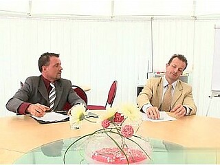 Professional blonde gets DP'd by two big cocks