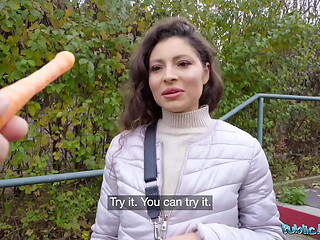 Public Agent Big tits Helina Dream big dick public blowjob and POV sex