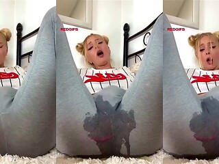 Amateur Leggings Masturbating Orgasm Pants