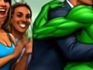 Slutty She-hulk Public Nudity. Cartoon