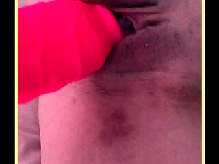 Wifey pushes her big 10&quot_ dildo in her pussy