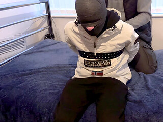 Twink Hogtied Oiled Foot Play, Part 1