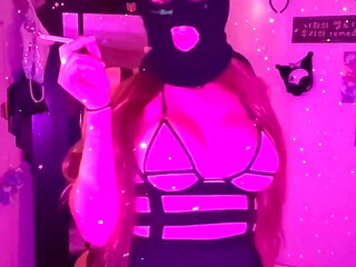 Artemisia Love Sexy Outfit and Balaclava Smoking Session for You