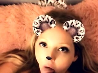 Amateur teen blowjob and cumshot from a guy