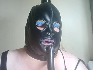 BBW TV sucks dildo and slaps her cheeks with it too