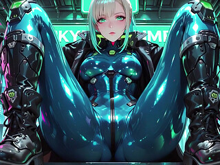 Blonde Knight Lounges Seductively While Her Silver-haired Partner Kneels to Serve