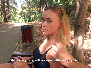 I Sucked a Stranger's Big Cock in the Park Risky Outdoor Sex