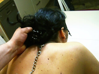 Dark Haired Slut Gets Fucked while Tied Up!