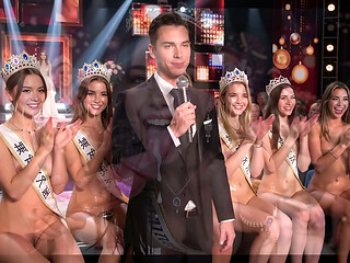 A beauty contest went wrong and turned into a blowjob and cum eating contest! (Ai generated)
