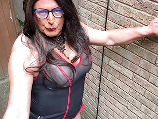 Sexy Crossdresser kellycd2022 in sexy mini dress pantyhose and heels