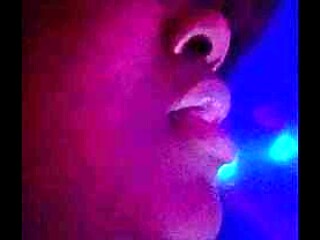 Dirty-talking ebony babe talks dirty and touches her black pussy.