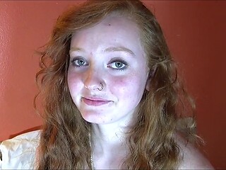 Redhead beauty shares passionate intense dirty tongue desire