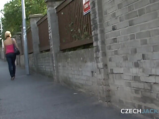 Czech Jacker 23: Bus Stop Bounty - the Blondes Tits Tease