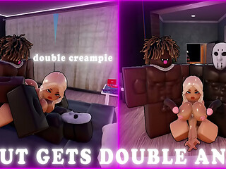 Two Horny BBCs Call Over a BBL Slut and Give Her DP ANAL (ROBLOX)