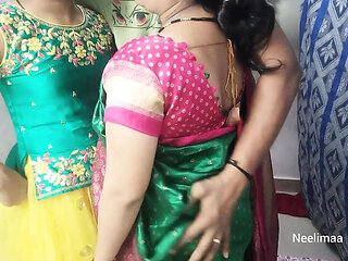 Indian Desi Threesome with Neelimaa - Big Ass, Homemade Group Sex
