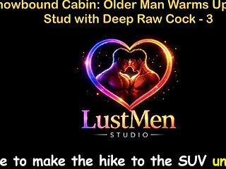 English Audio Gay Sex Story - Snowbound Cabin Older Man Warms up Young Stud with Deep Raw Cock - Part 3