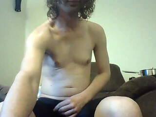 Chaffed Transgirl: Cumshots and Playful Cum-eating