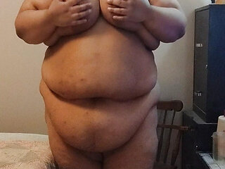 BBW slut shows off her full body