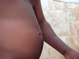 Indian boy private bathroom shower