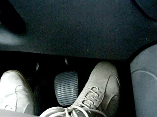 Driving and Pedal Pumping in Suede Soft Flat Boots