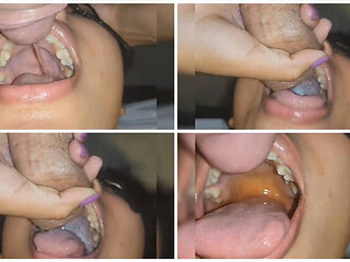 Desi Bihari Girl Mouth Fucking Neighbor Boyfriend - Blowjob & Cum in Mouth