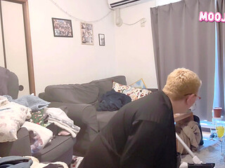 Open Robe Cleaning Boobs out