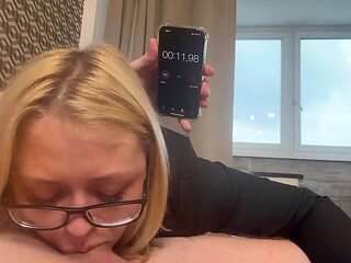 Passionate milf nymphomaniac fucks and swallows my cock completely.