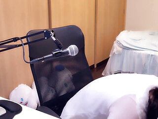 Erotically Dressed Electric Massager Masturbation