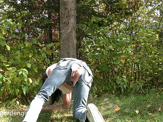 Forest Ass Fisting in Jeans