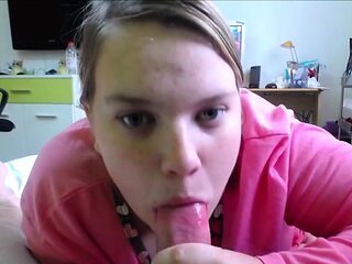 Smoking-Hot Blonde BBW Girlfriend In Pajamas Pleases Her Man