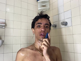 Taking a Cold Shower While My Cock Is Hot