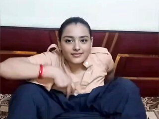 School girl gets naked on video call