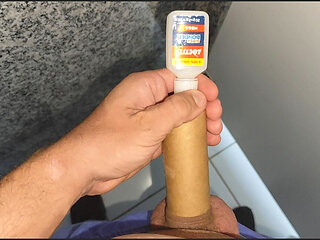 Big Straight Cock Stuck Fucks Full of Glue.