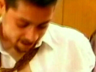 Secretary Sucks Young Manager's Cock and Gets Fucked in Office