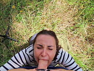 Naughty stepsis gets a creamy pie and a messy facial