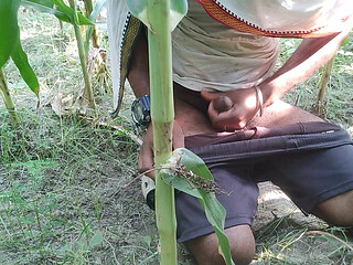 Indian Jungle Transgender Shakes Alone
