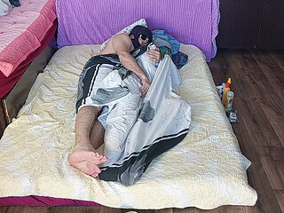 Hot Foreplay with a Couple, Oil Massage on the Body.