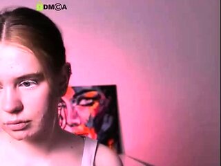 Amateur redhead masturbates then gives a blowjob