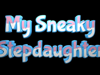 My sexy stepdaughter gets caught sucking my uncut cock while I spank her.