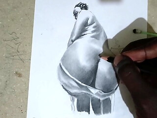 Drawing thick tight ass