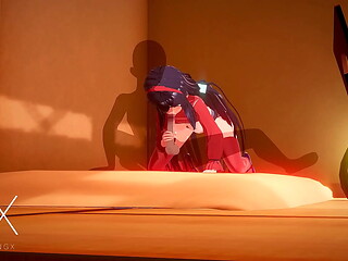 Anime Hentai Game Gaming Mita sex in various positions and Blowjob