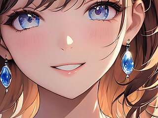 Pastel Reflections: a Beautiful Young Woman with Soft Skies in Her Eyes