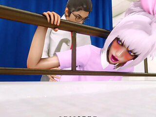 Leon breast sucking Morgona and Fuck Dophne in hospital That new teacher game