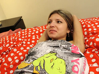 Young Gina Jerson gives a juicy blowjob to Andrea Dipr in the shower