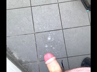 Chubby Cumming In Public Toilet