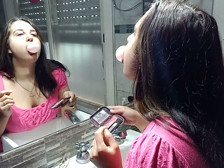 Bubblegum Chewing at Mirror - Bunny Looner