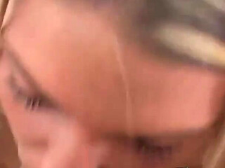 Petite milf Stevie Smith pov deepthroat blowjob and cum swallow