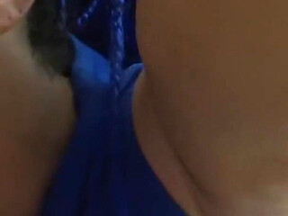 Cutie with Blue Hair and Femdom Streak Is Striking Some Merciless Ballbusting on That Loser