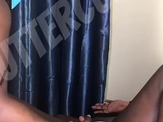 Roommate's cute small tits and loud moaning fuck